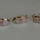 Комплект серебряный с золотыми вставками(пластинами)