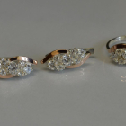 Комплект серебряный с золотыми вставками(пластинами)