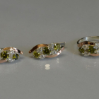 Комплект серебряный с золотыми вставками(пластинами)