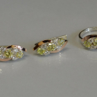 Комплект серебряный с золотыми вставками(пластинами)