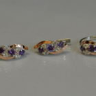 Комплект серебряный с золотыми вставками(пластинами)