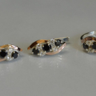 Комплект серебряный с золотыми вставками(пластинами)