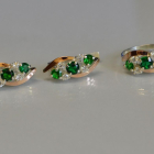 Комплект серебряный с золотыми вставками(пластинами)