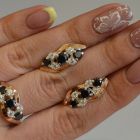 Комплект серебряный с золотыми вставками(пластинами)