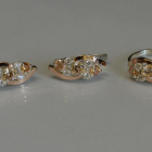 Комплект серебряный с золотыми вставками(пластинами)