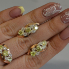 Комплект серебряный с золотыми вставками(пластинами)