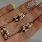 Комплект серебряный с золотыми вставками(пластинами)