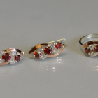 Комплект серебряный с золотыми вставками(пластинами)