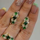 Комплект серебряный с золотыми вставками(пластинами)