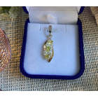 Серебряная подвеска с золотими вставками