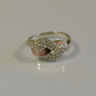 Каблучка срібна з золотими напайками