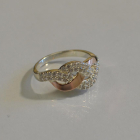 Каблучка срібна з золотими напайками