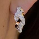 Сережки срібні з золотими напайками