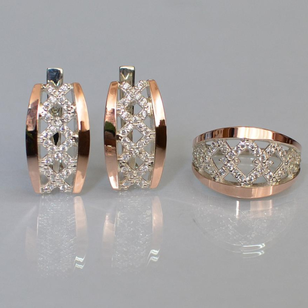 Набір срібло з золотом