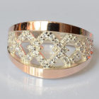 Кольцо серебро с золотом