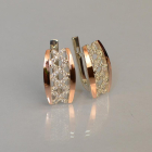 Сережки срібло з золотом