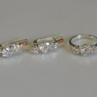 Срібний гарнітур з золотими вставками(пластинами)