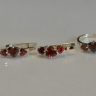 Срібний гарнітур з золотими вставками(пластинами)