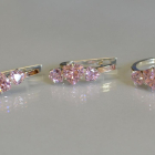 Срібний гарнітур з золотими вставками(пластинами)