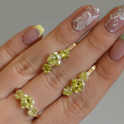 Срібний гарнітур з золотими вставками(пластинами)