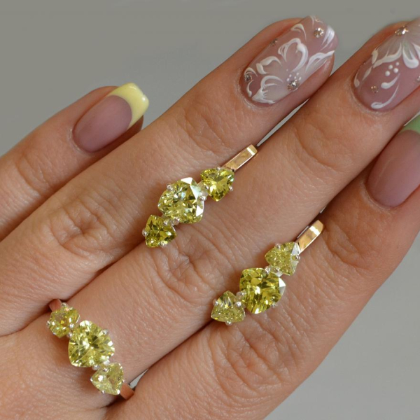 Срібний гарнітур з золотими вставками(пластинами)