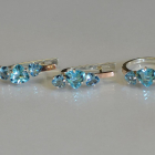 Срібний гарнітур з золотими вставками(пластинами)