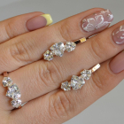 Срібний гарнітур з золотими вставками(пластинами)