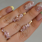 Срібний гарнітур з золотими вставками(пластинами)