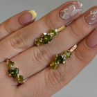 Срібний гарнітур з золотими вставками(пластинами)