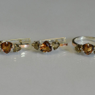 Срібний гарнітур з золотими вставками(пластинами)