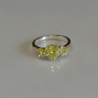 Кольцо серебряное с золотыми накладками (пластинами)