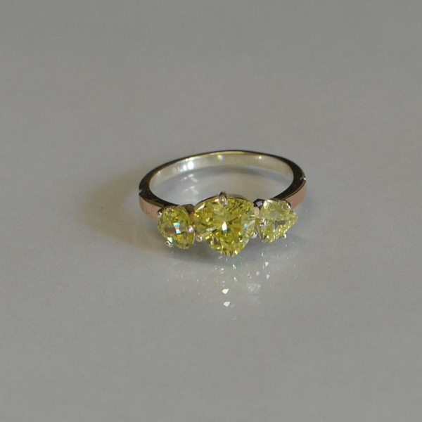 Кольцо серебряное с золотыми накладками (пластинами)