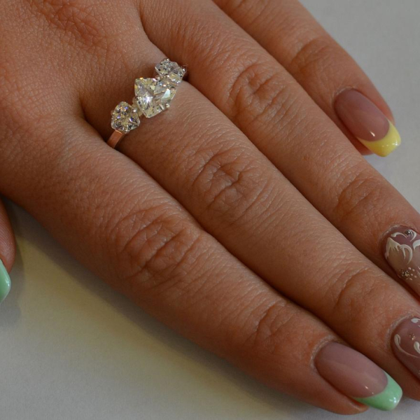 Кольцо серебряное с золотыми накладками (пластинами)