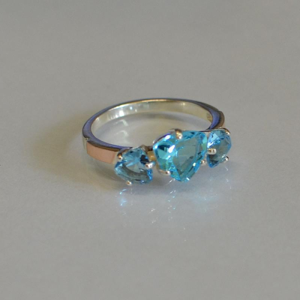 Кольцо серебряное с золотыми накладками (пластинами)