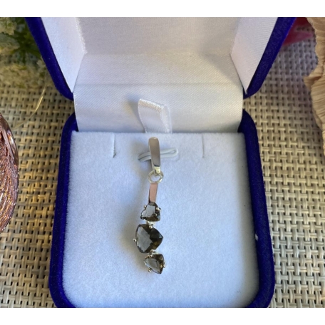 Серебряная подвеска с золотими вставками