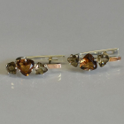 Сережки срібні з золотими накладками (пластинами)