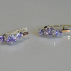 Сережки срібні з золотими накладками (пластинами)