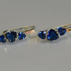 Сережки срібні з золотими накладками (пластинами)