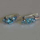 Сережки срібні з золотими накладками (пластинами)