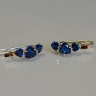 Сережки срібні з золотими накладками (пластинами)