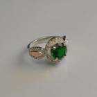 Серебряное кольцо с золотыми пластинками