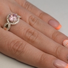 Серебряное кольцо с золотыми пластинками