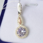 Срібна підвіска з пластинами золота