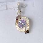 Срібна підвіска з пластинами золота