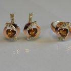 Серебряный набор кольцо и серьги