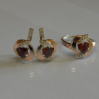 Серебряный набор кольцо и серьги