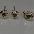 Серебряный набор кольцо и серьги