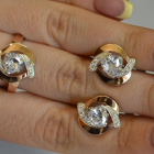 Серебряный набор кольцо и серьги