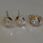 Серебряный набор кольцо и серьги