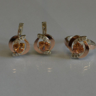 Серебряный набор кольцо и серьги